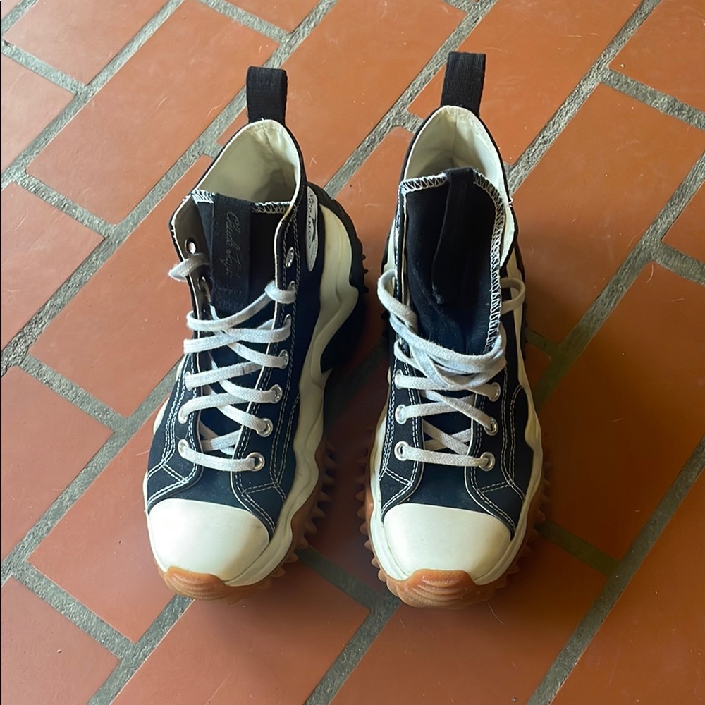 Black and White High-Top Sneakers